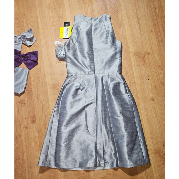 NEW Alfred Sung Women’s Dress w/ Matching Belt + Clutch Size 6 Color Quarry - Picture 9 of 16